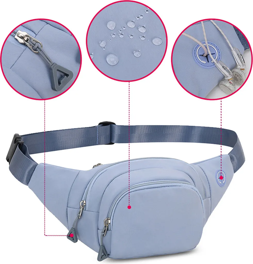 Recensione e Vendita INF Borsa da Cintura Impermeabile Nero Outdoor - 4