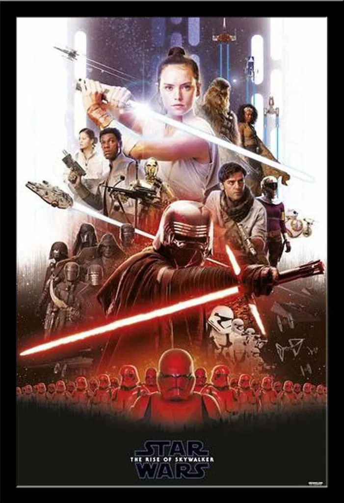 Offerta Poster Star Wars 9 con Cornice Shinsuke® 61x91,5 MDF Nero