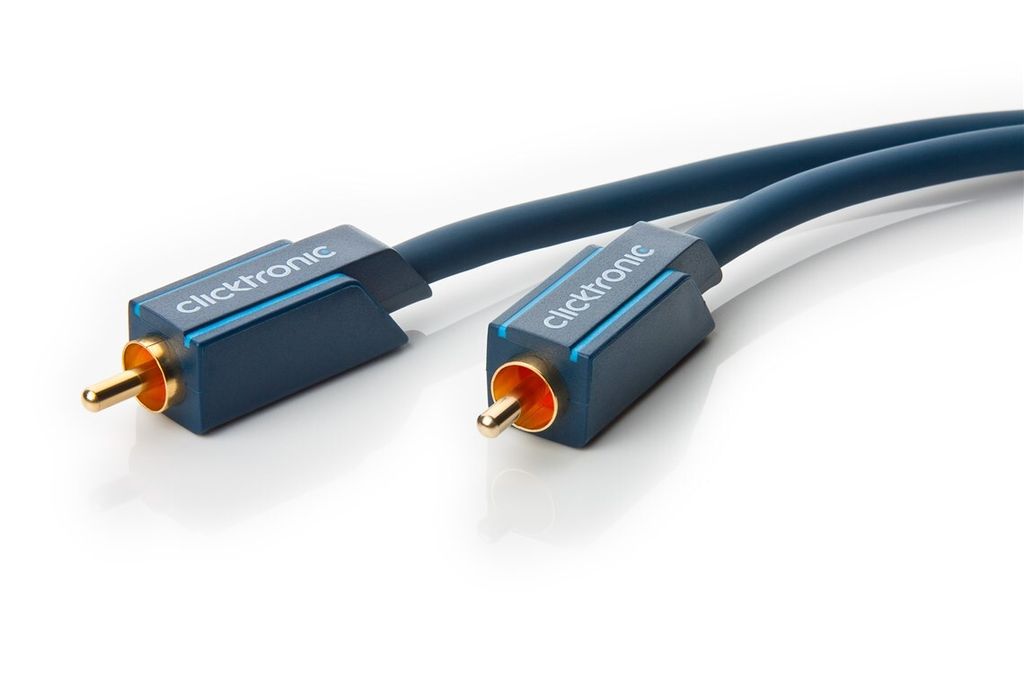 ClickTronic 2m Audio Cable, RCA, RCA, Gold
