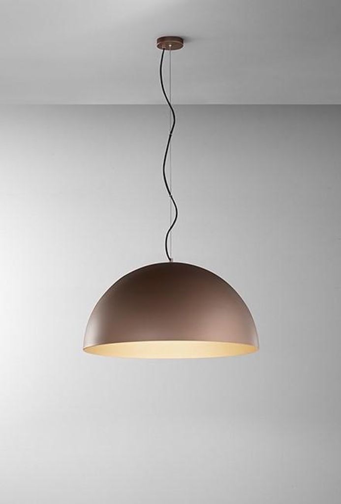 10S48563 Metall-Pendelleuchte, Metallic-Braun und Mattgold-Finish, 3x E27 max. 60 W, modernes Design, höhenverstellbar - Perenz