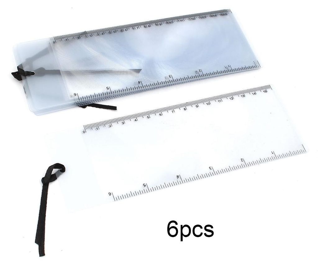 6 Stš¹ck Lesezeichen Lineal Vergr??erungsglas Fresnel-Linse 3X Vergr??erungsblatt