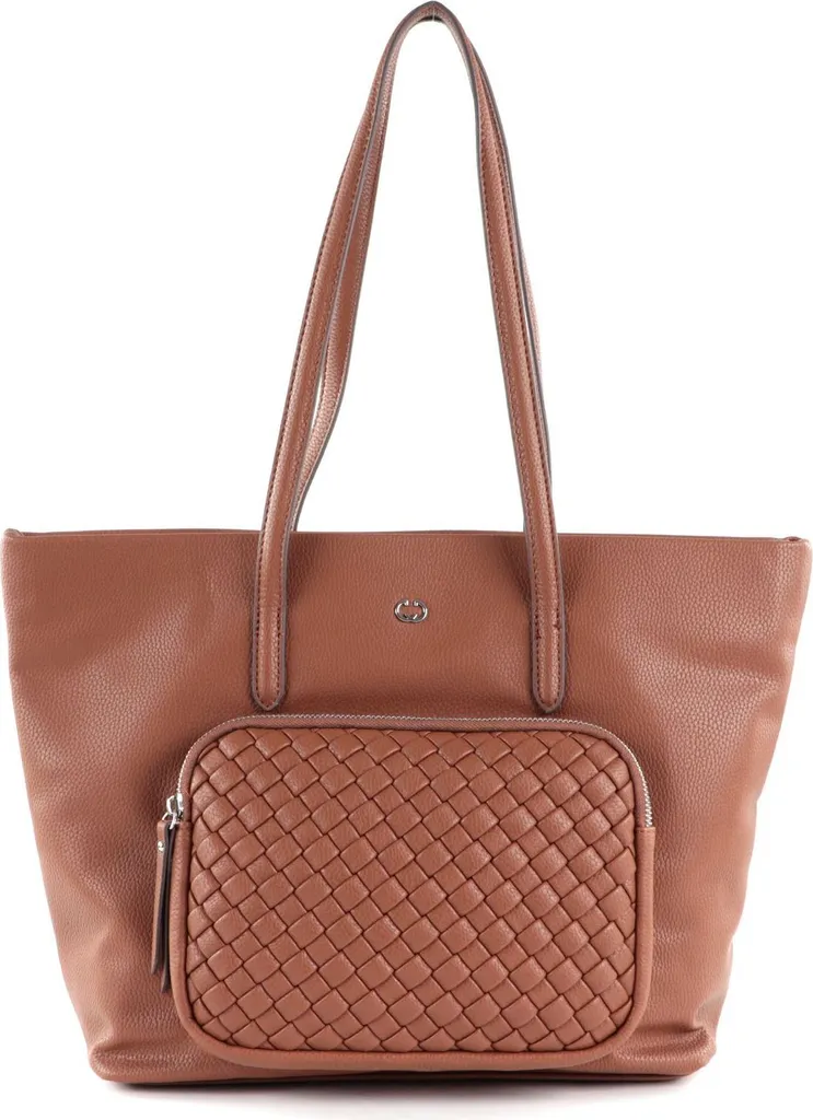 GERRY WEBER Wave Shopper LHZ Cognac : Grand Sac à Main en Cuir Brun Chic
