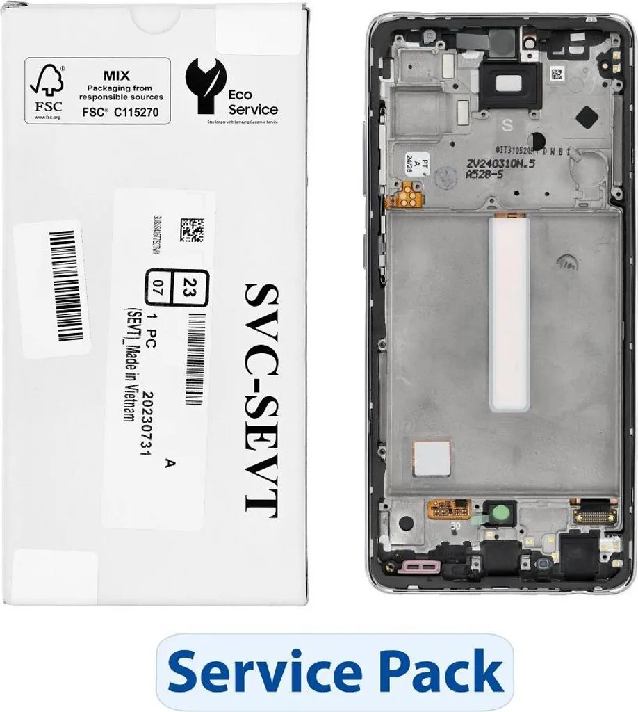 Réparer Écran Cassé Samsung A52s 5G Blanc - Bloc LCD GH82-26861D A528B