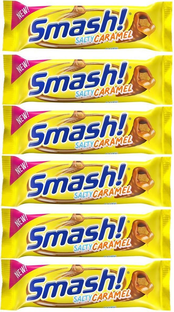 6x Smash Salty Caramel Riegel 40g Produktbild 