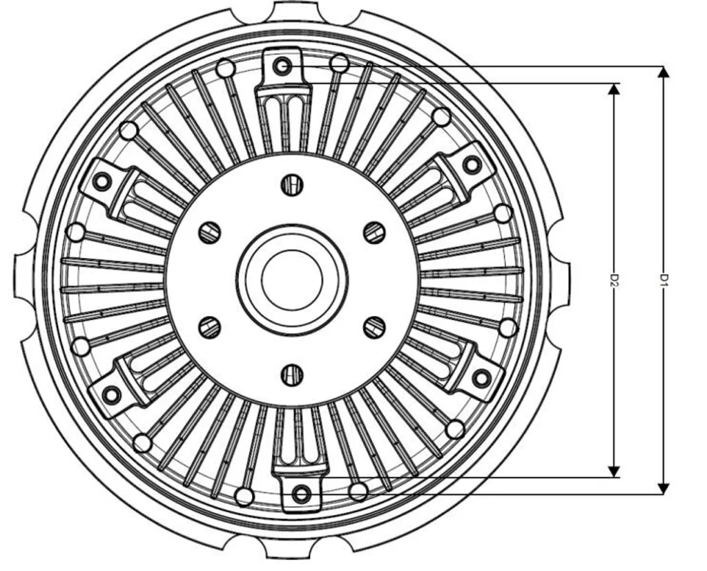 Embrayage de ventilateur NRF 49722 pour Transit - Référence OE 4860431
