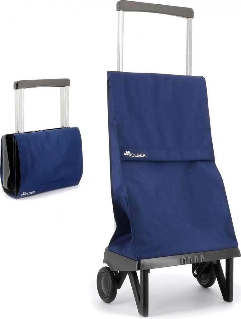 Chariot de courses pliable Rolser Plegamatic 2 roues 40l bleu PLE001 MF