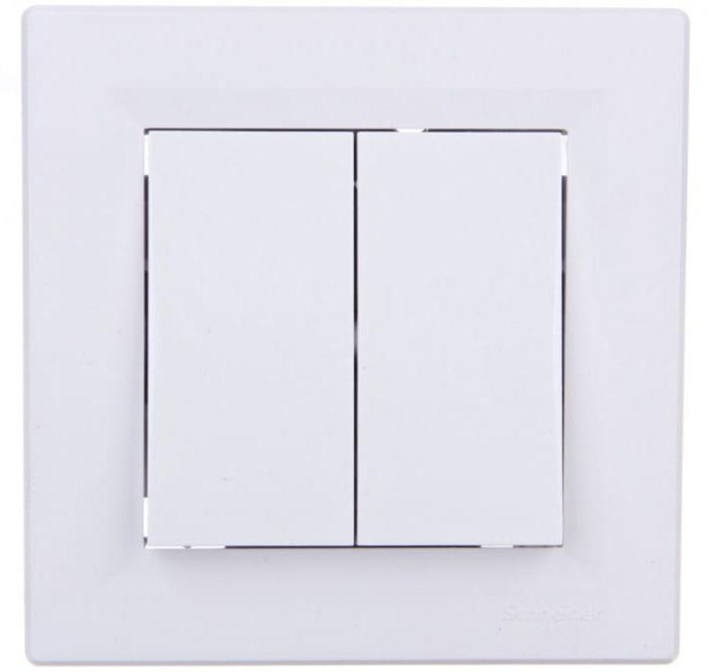Asfora dubbele trapverbinder, wit, met frame, model Productafbeelding 