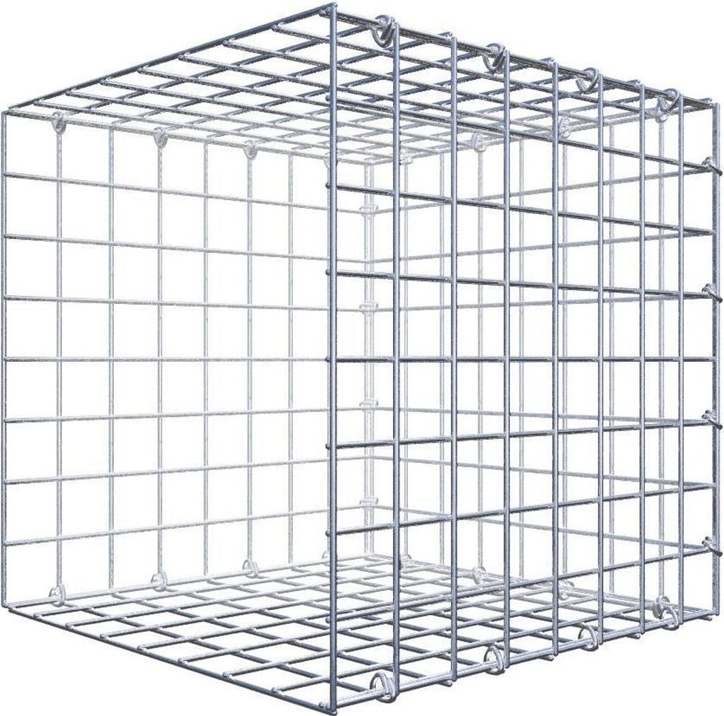 Anbaugabione Typ 2 40 cm x 40 cm x 40 cm (L x H x T), Maschenweite 5 cm x 5 cm, C-Ring