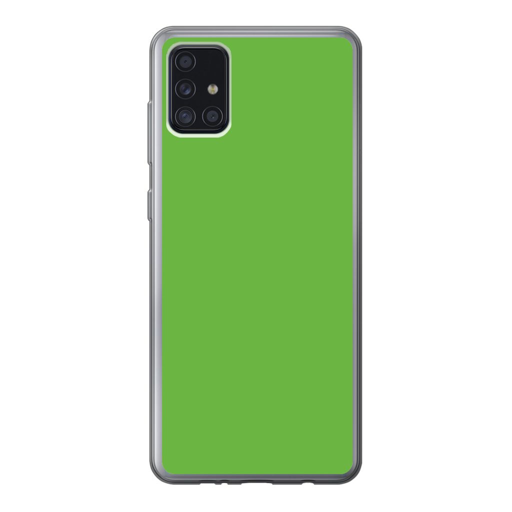 MuchoWow Handyhülle Schutzhülle Hülle für Samsung Galaxy A52 5G Grün - Farben - Natur Silikon Softcase Handy Hülle - Umschlag