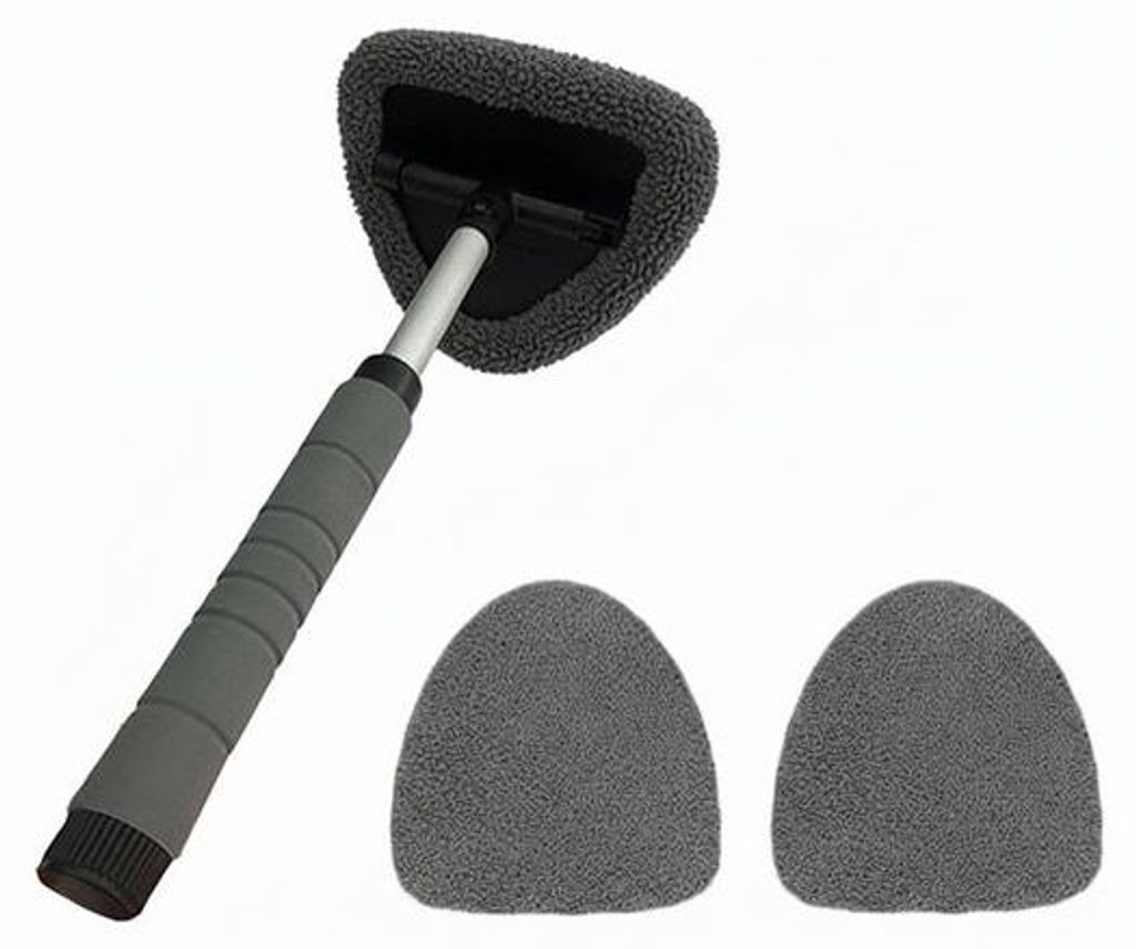 Microvezel autoverglasungstuch - Set mit ausklappbarer Stahl. Geeignet für die Reinigung von Scheiben innen und außen.