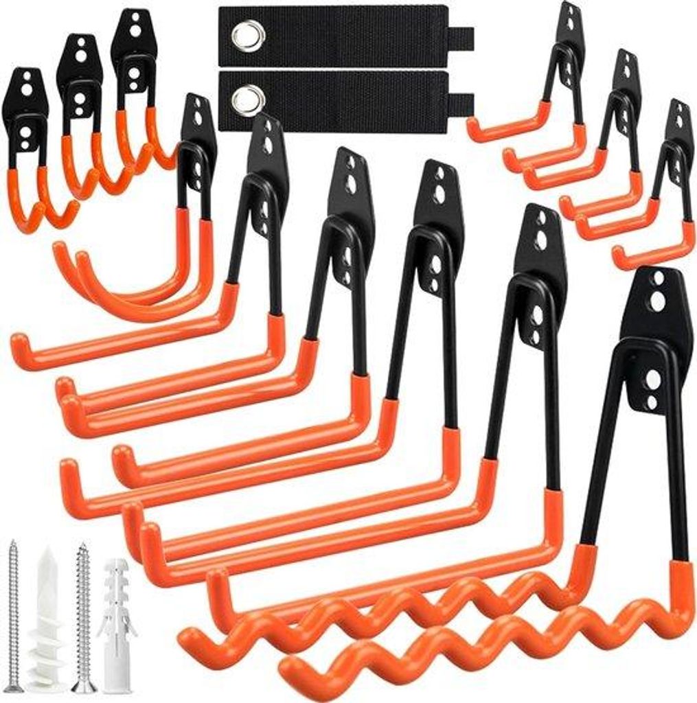 Garageorganisator 12-teilig mit Kabelbindern und Schrauben