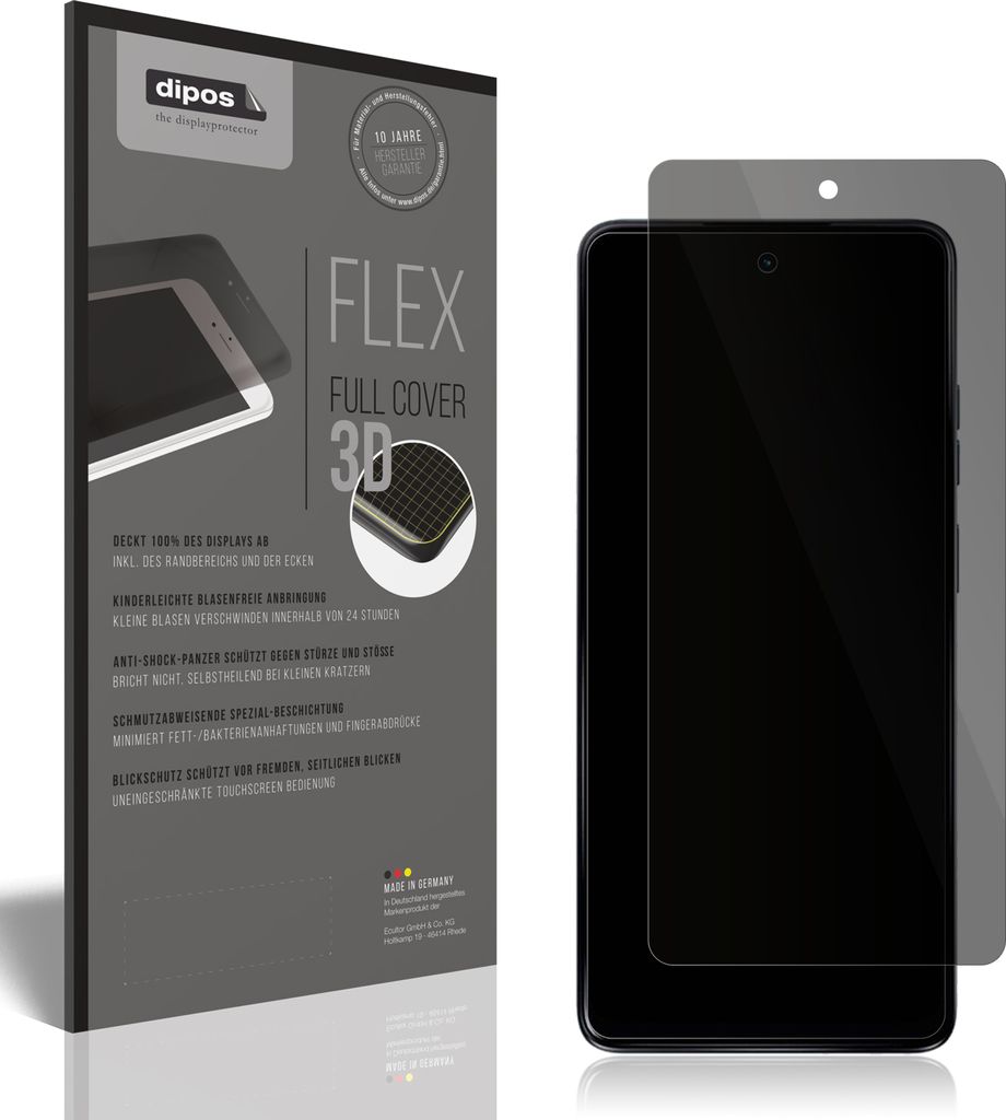 Full Cover Privacy Blickschutzfolie für Motorola Moto G24 Power Folie Anti-Shock
