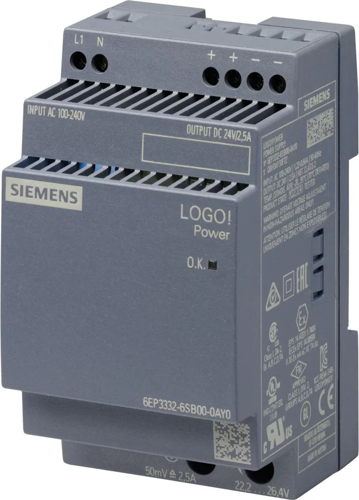 Alimentation Siemens 6EP3332-6SB00-0AY0 SITOP PSU100C 24V 2.5A IP20