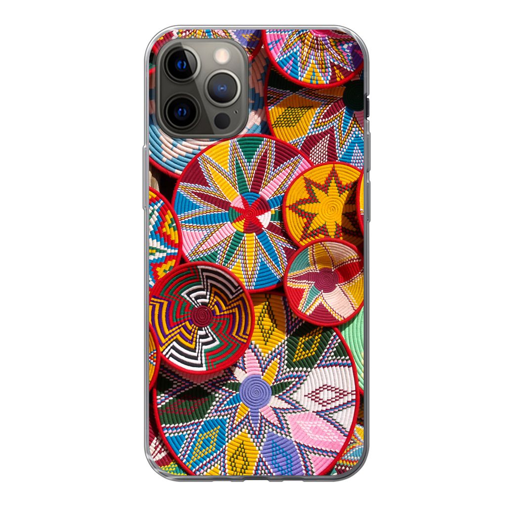 MuchoWow Handyhülle Schutzhülle Hülle für iPhone 13 Pro Kreis - Muster - Farben Silikon Softcase Handy Hülle - Handy-Tasche