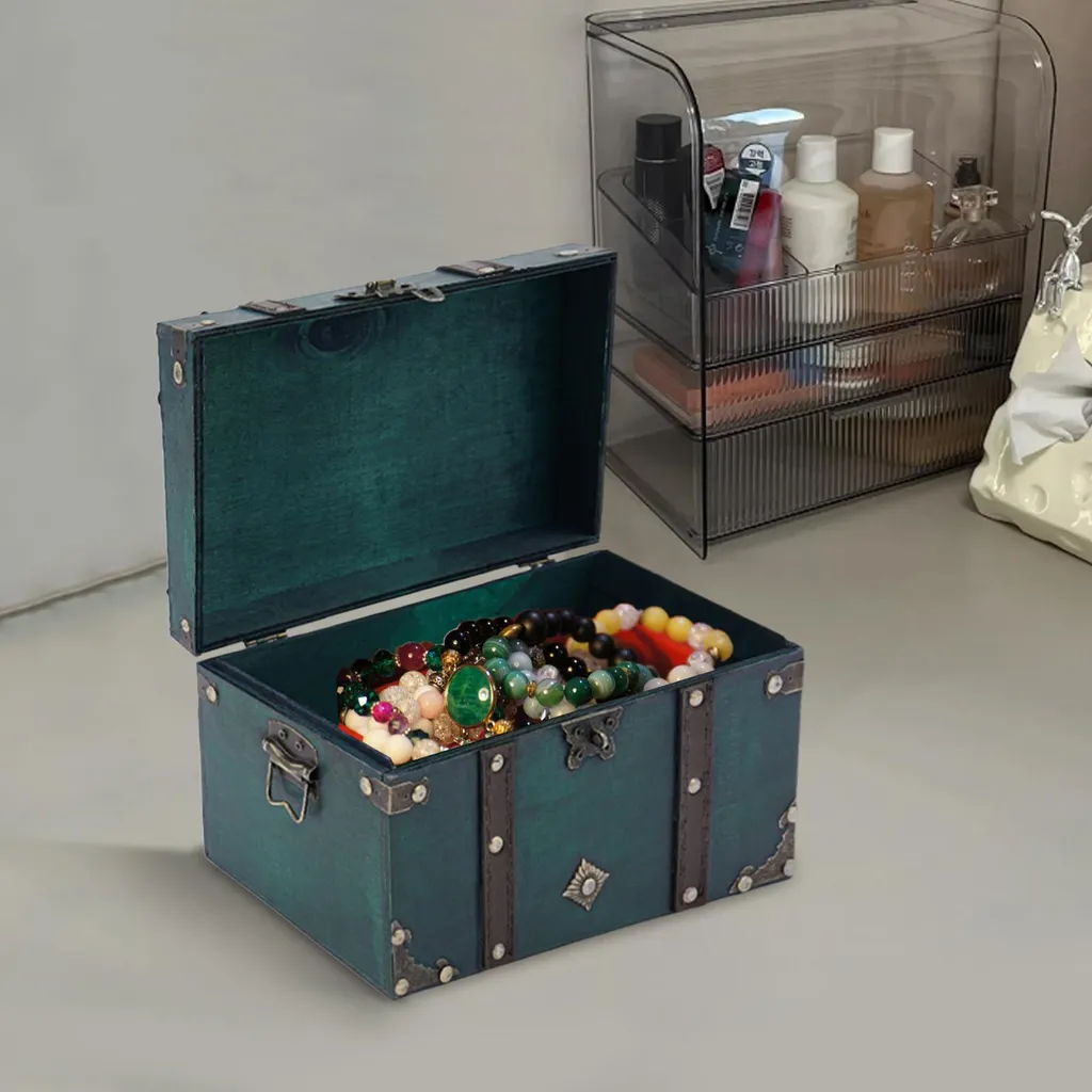 Mettez vos bijoux en sécurité avec ce coffret à code vintage vert - 4