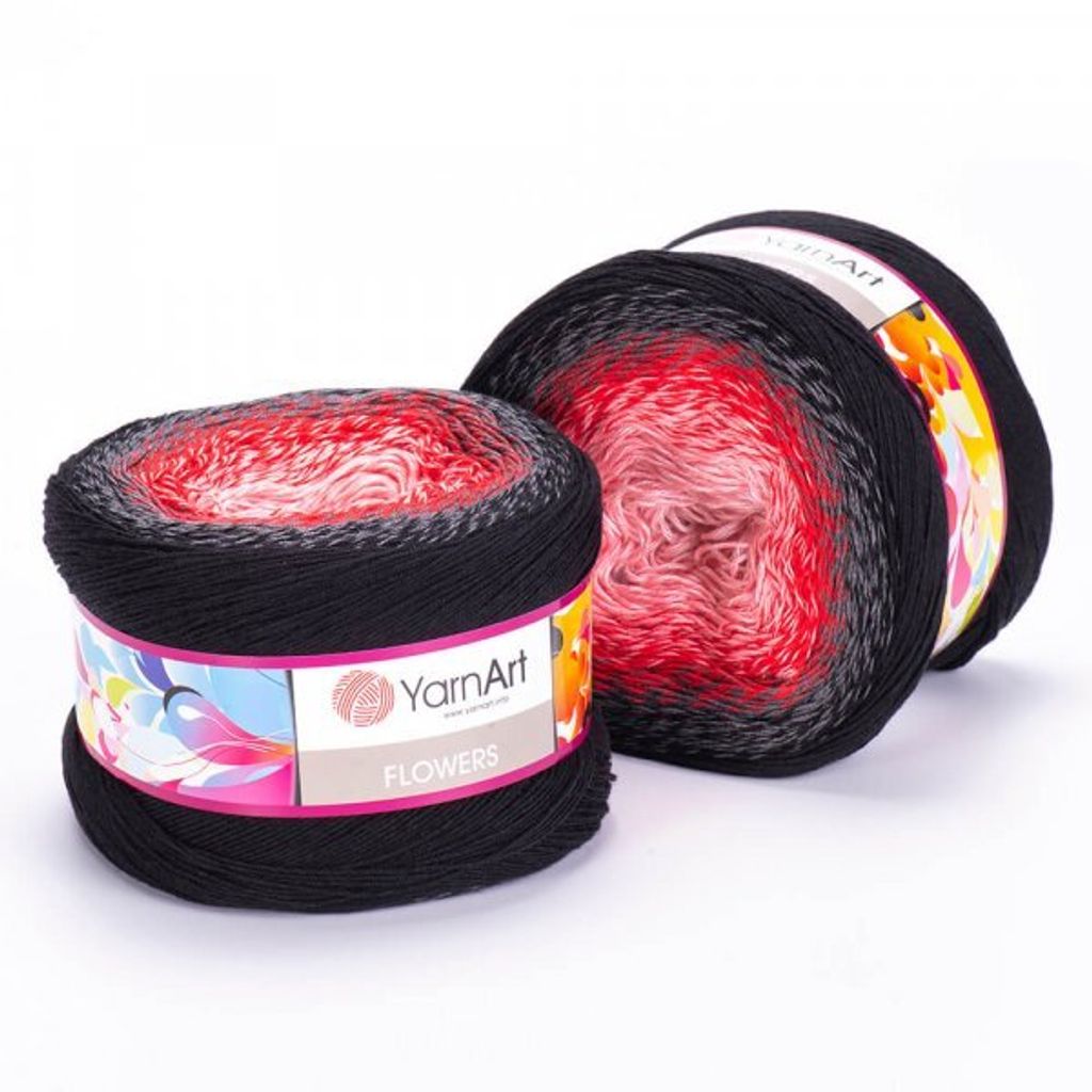 YarnArt Flowers 282: Hochwertiges Ombre-Garn, 250g/1000m, 50% Baumwolle, 50% Polyacryl
