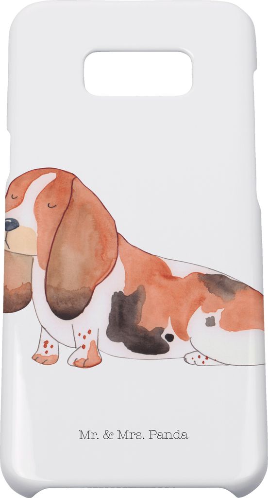 Mr. & Mrs. Panda Samsung Galaxy S8 plus Handyhülle Hund Basset Hound - Weiß - Geschenk, Handy, Case, Hülle, Sprüche, Cover, Süß