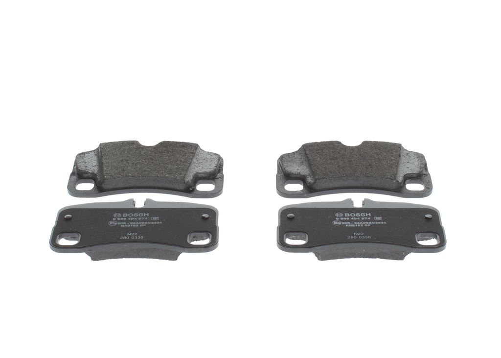 BOSCH Bremsbeläge Satz Hinten für PORSCHE 911 (997) 0 986 494 974