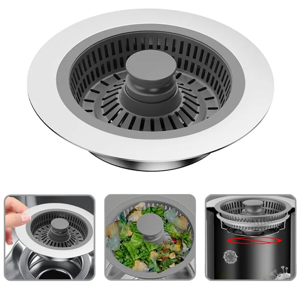 Protection Évier de Cuisine Standard 8,9 cm, Accessoire de Vidage Complet