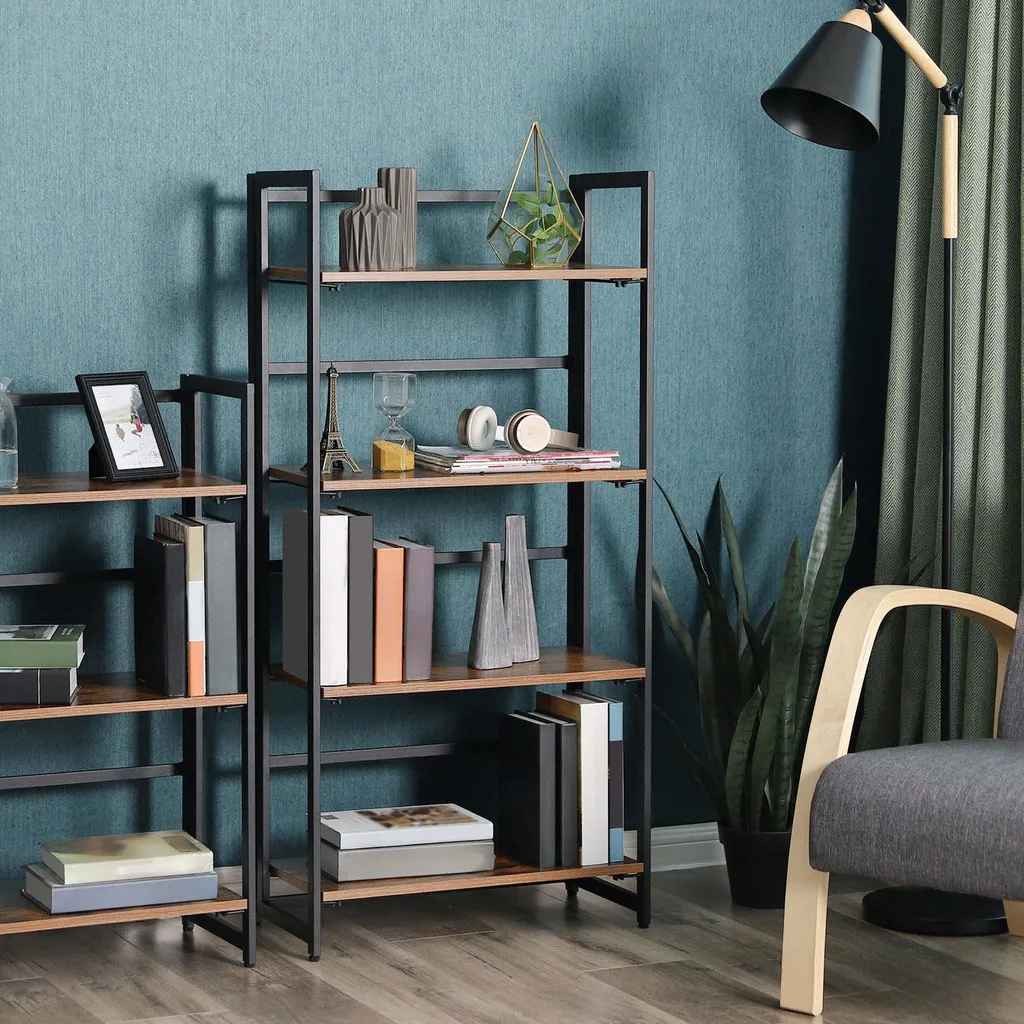 Étagère pliante de conception industrielle à 4 niveaux - Modèle LOFT-V1 - 3