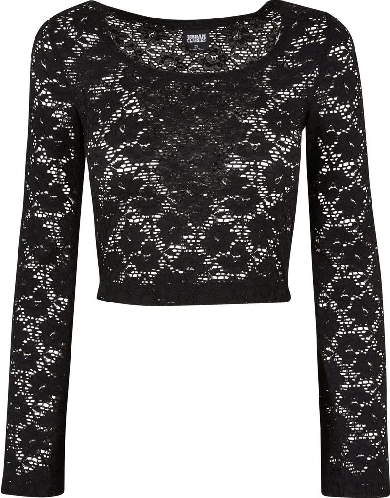 Urban Classics Ladies - LACES Longsleeve schwarz - XL