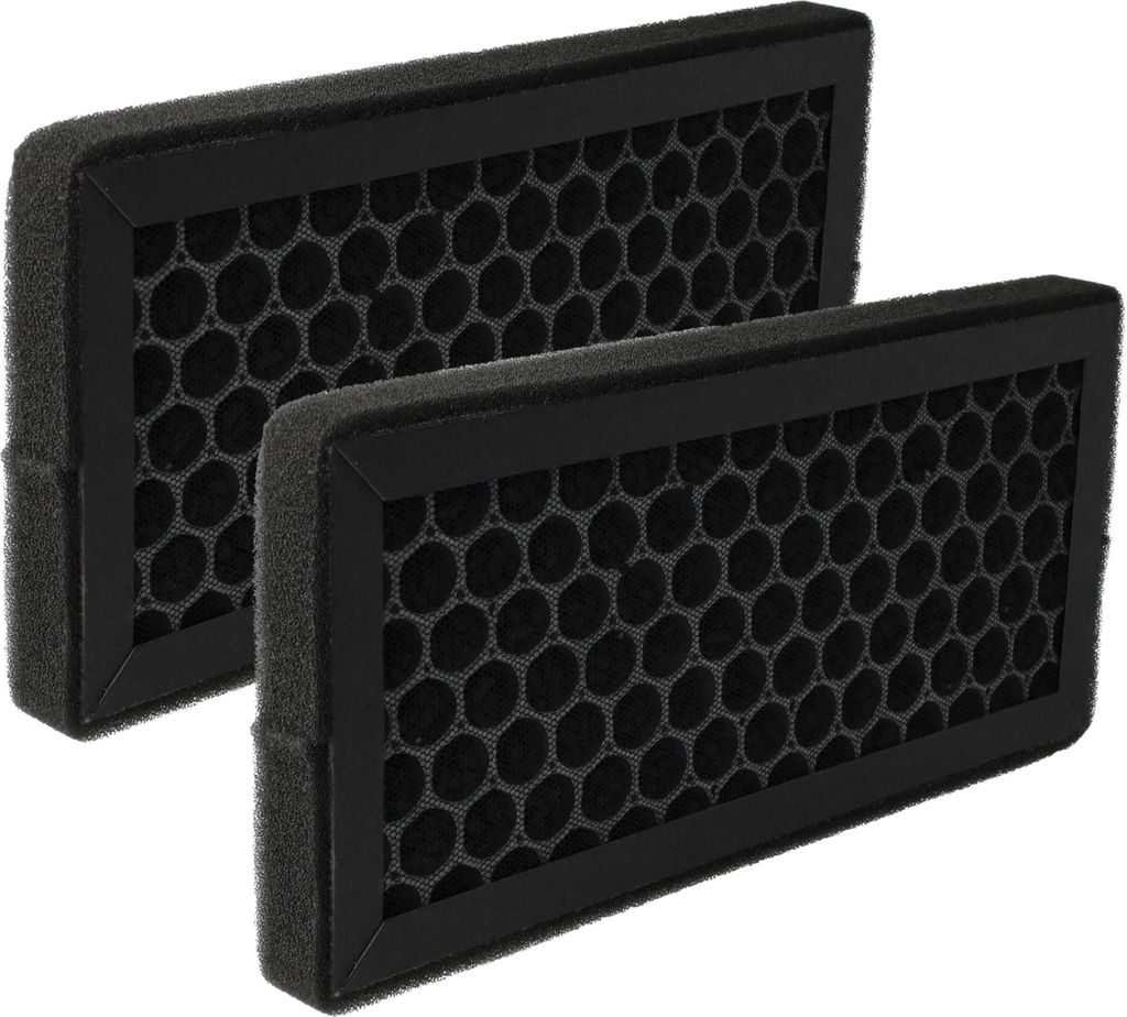 vhbw 2x Aktivkohlefilter kompatibel mit Baren B-747, B-757 Luftreiniger - Luftfilter Schwarz Anthrazit-Grau