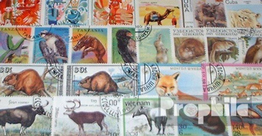 Briefmarken Motive 300 verschiedene Tiere Marken