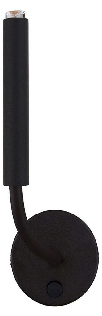 Wandlampe Schwarz BRASS mit Schalter Metall Loft Design G9 elegante Wandleuchte Schlafzimmer