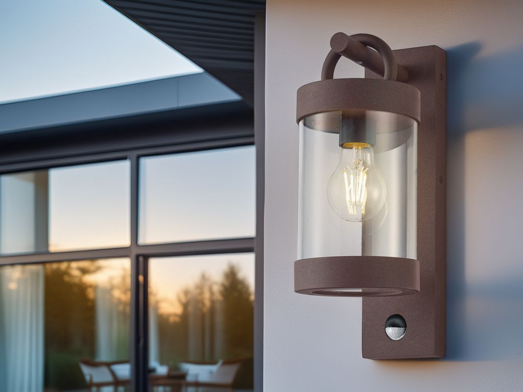LED Landhausstil Außenwandleuchte Rostoptik mit Produktbild 