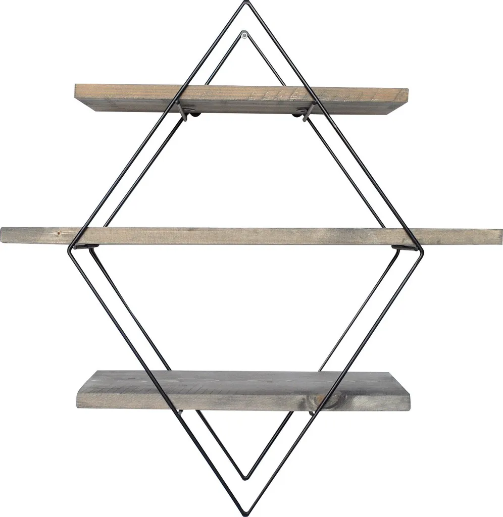 Étagère Murale Gain de Place en Noyer Skye Decor Wr007 - Bois 60x60 cm - 8