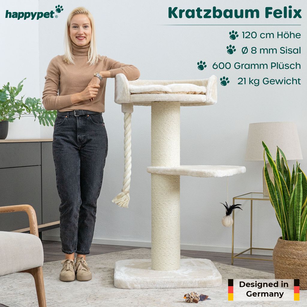 HAPPYPET Premium Kratzbaum Grosse Katzen Stabil 'Felix' - Produktbild 2