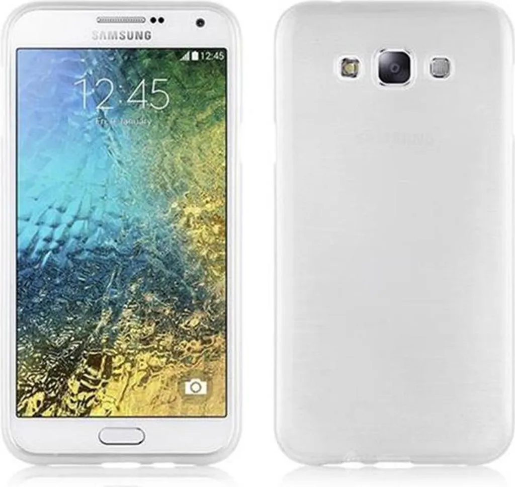 Custodia Cadorabo per Samsung Galaxy E7 in Silicone TPU Argento
