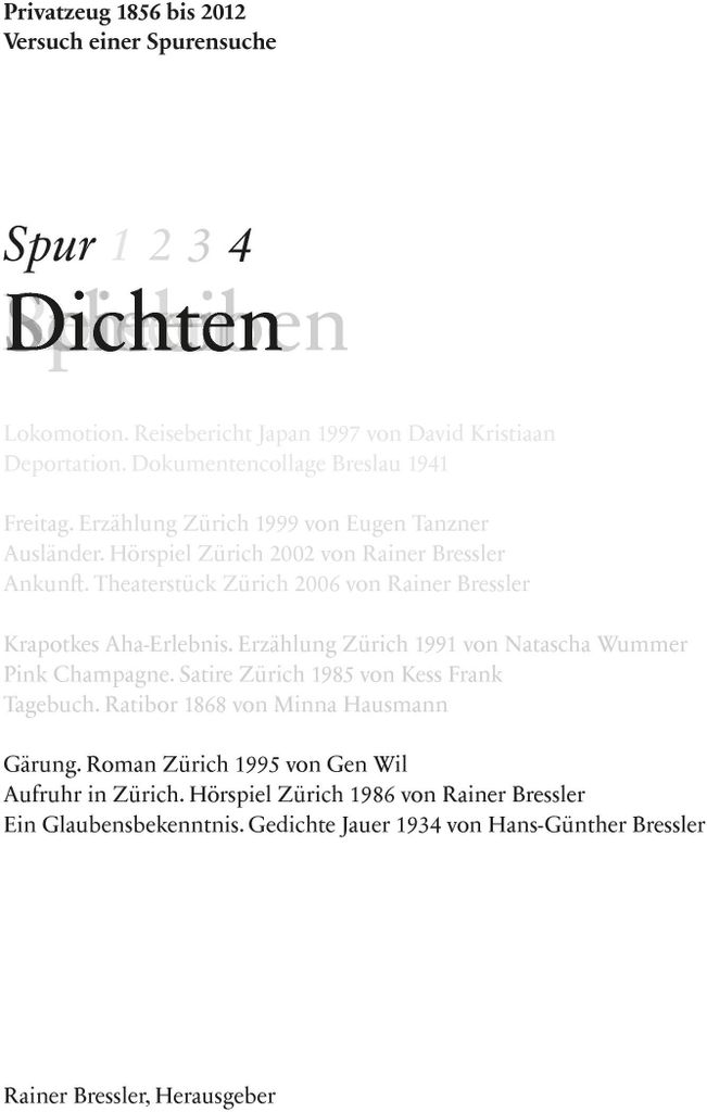 Spur 4 Dichten