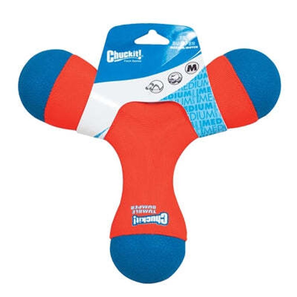 Chuckit Hundespielzeug Tri-Stoßstange, 21x6x20cm, schwimmfähig, langlebig, zahnschonend für Wurf- & Apportierspiele