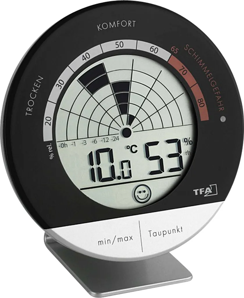 Solution moisissure : Thermo-Hygromètre TFA 30.5032 Radar Anti-Humidité