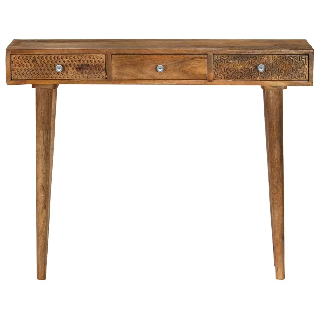 Table console étroite pour couloir bois de manguier massif 102cm vidaXL