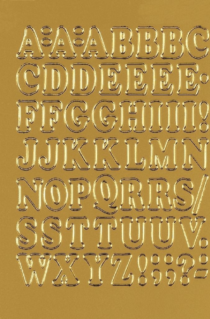 HERMA - Etikett 4183 12mm Buchstaben A-Z Goldfolie 50 Stück