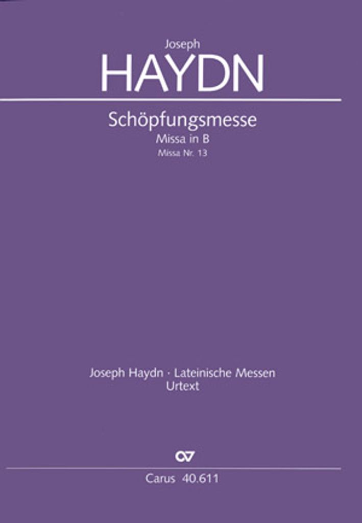 Schöpfungsmesse B-Dur Hob.XXII:13 für Soli (SATB) ,Chor und Orchester Partitur