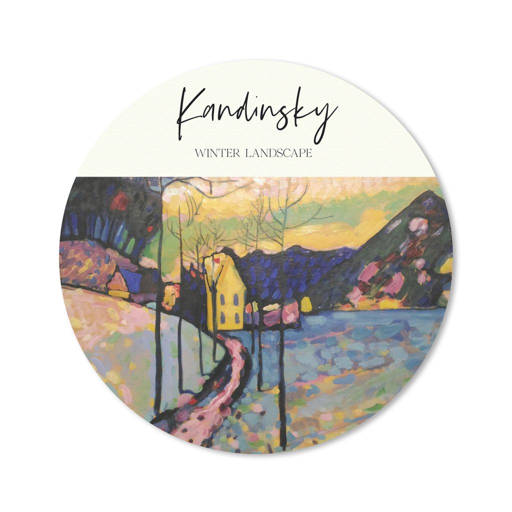 MuchoWow Mauspad Mousepad Kunst - Winterlandschaft - Kandinsky 30x30 cm - Mousepads - Maus Mat - Pad - Mausunterlage - Tischunterlage - Schreibti...
