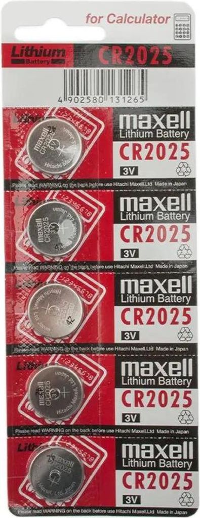 Barbieri Maxell Batterie CR2025 Lithium 3V 148mAh 1 Satz = 5 Stück