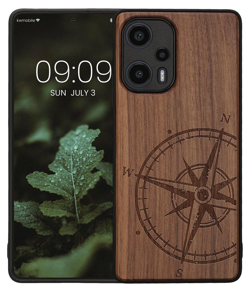 kwmobile Handyhülle für Xiaomi Poco F5 5G Hülle Holz - Case Produktbild 