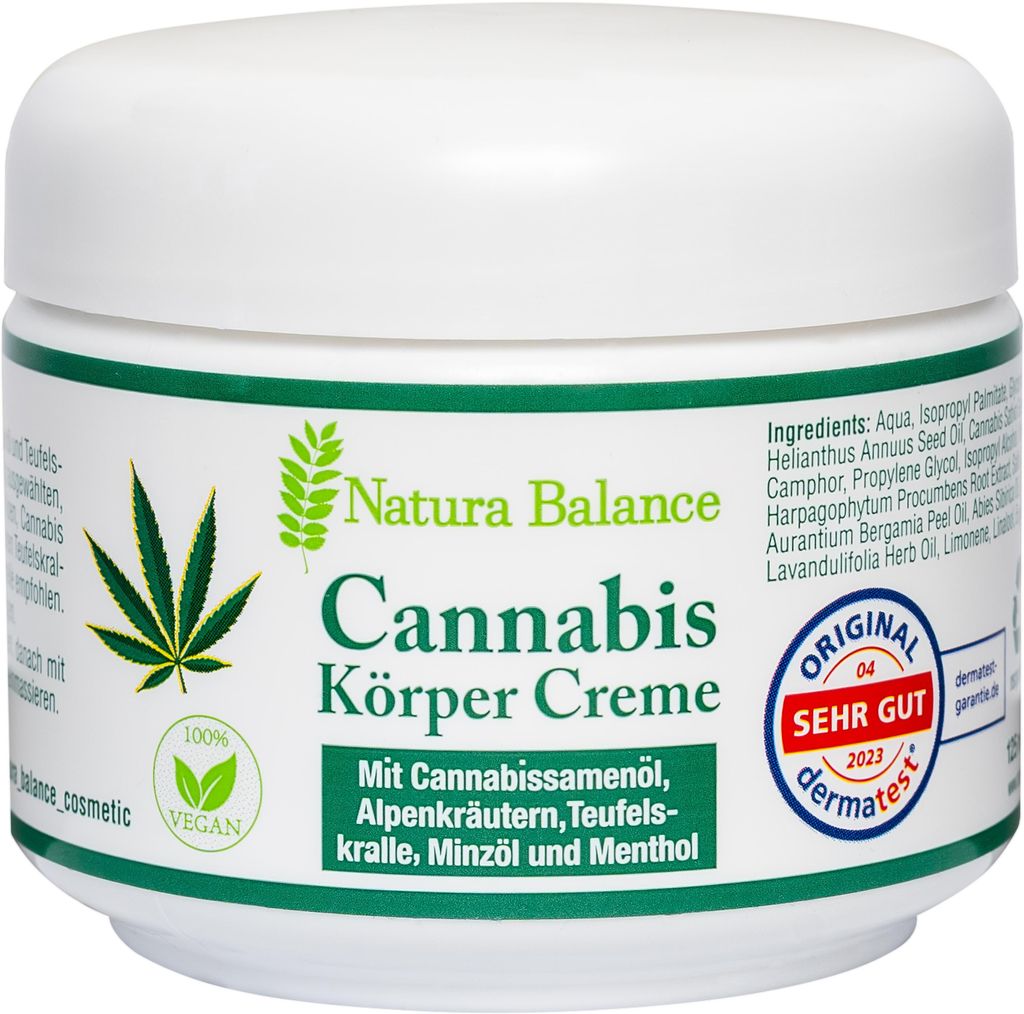 3 Dosen a 125ml Cannabis Hanf Creme Teufelskralle Produktbild 