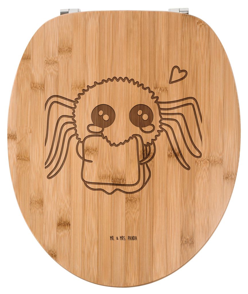 Mr. & Mrs. Panda WC Brille Spinne Agathe Sandwich - Transparent - Geschenk, WC-Brille, Sitz, Hungrig, Bambus Klodeckel, Lebensfreude, Glück, Hunge...