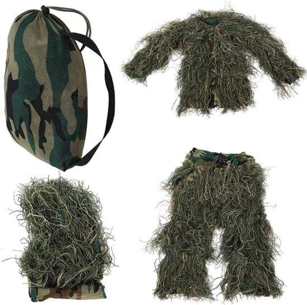 Costume de camouflage militaire pour enfant de 36 cm vert olive