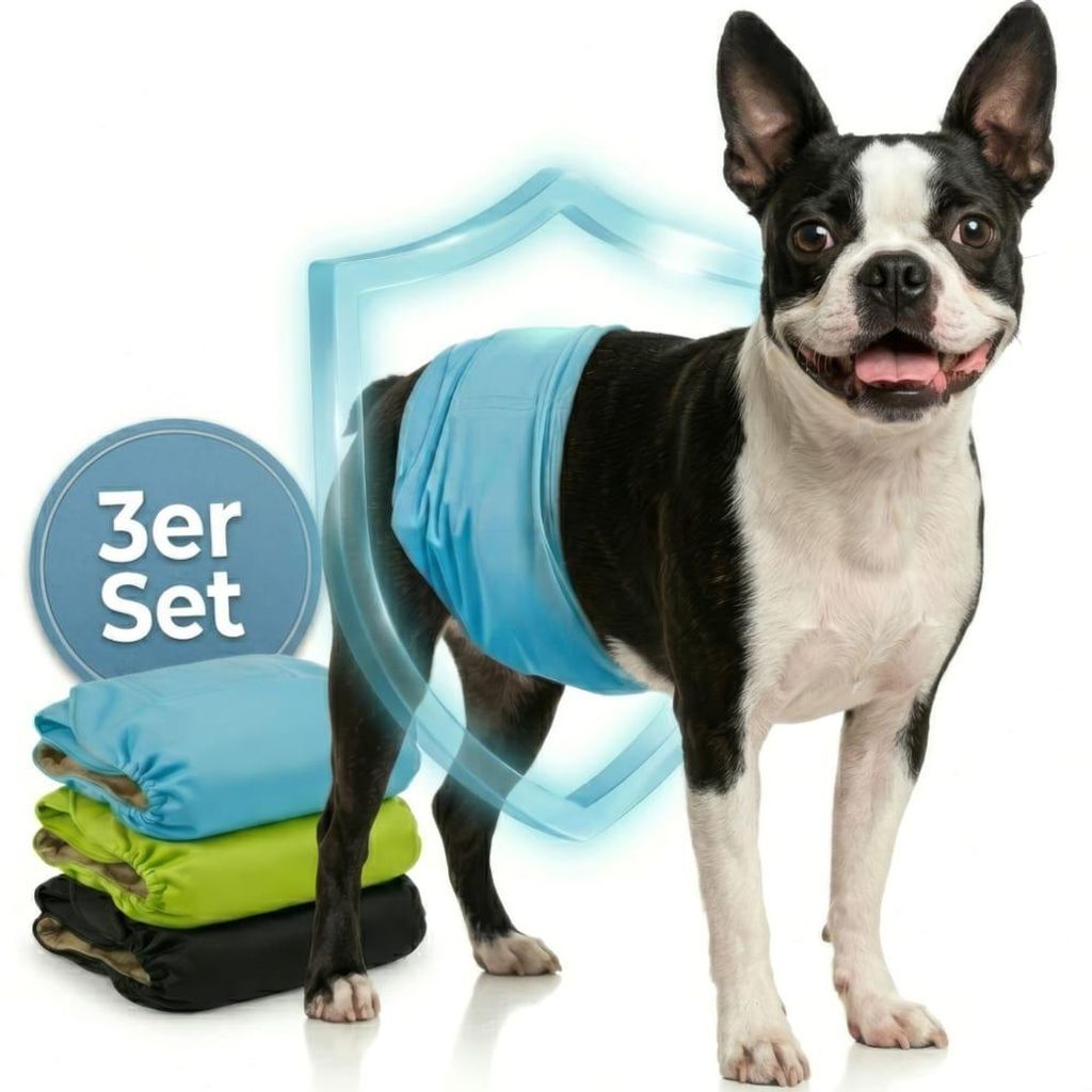 HUND IST KÖNIG Hundewindeln für Rüden [3 Stk], M (Taille Produktbild 