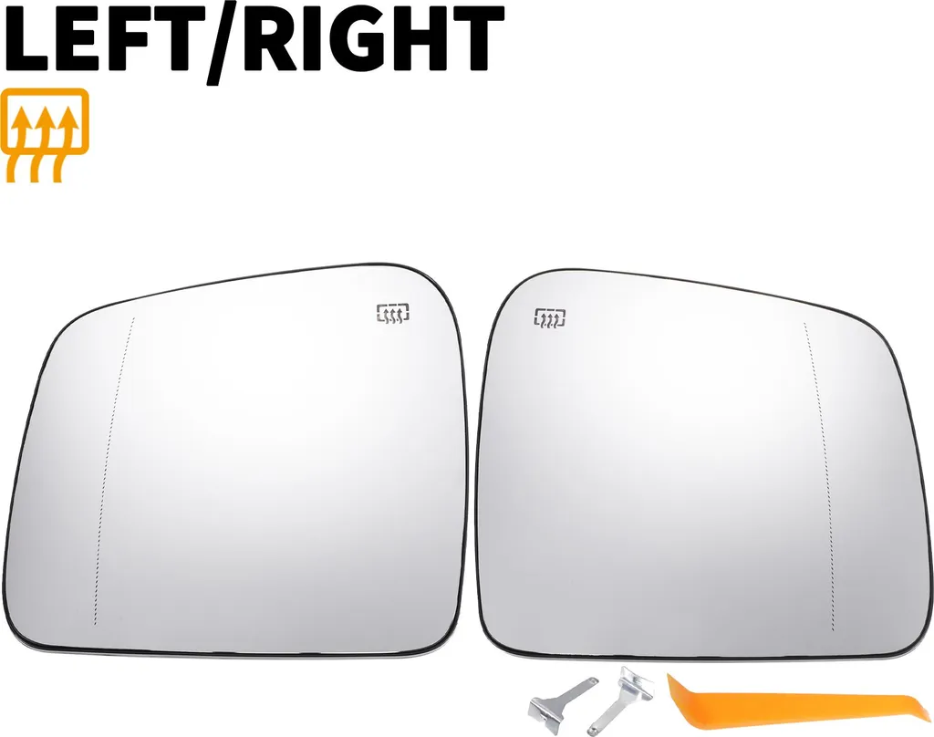 Verre Rétroviseur Blanc Chauffant pour Dodge Durango 2011-2020 Paire