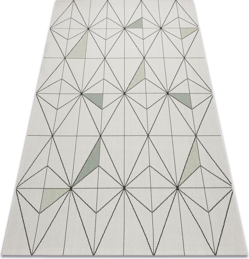 Teppich COLOR 19447/062 SISAL Diamanten Dreiecke Creme Weiß 120x170 cm