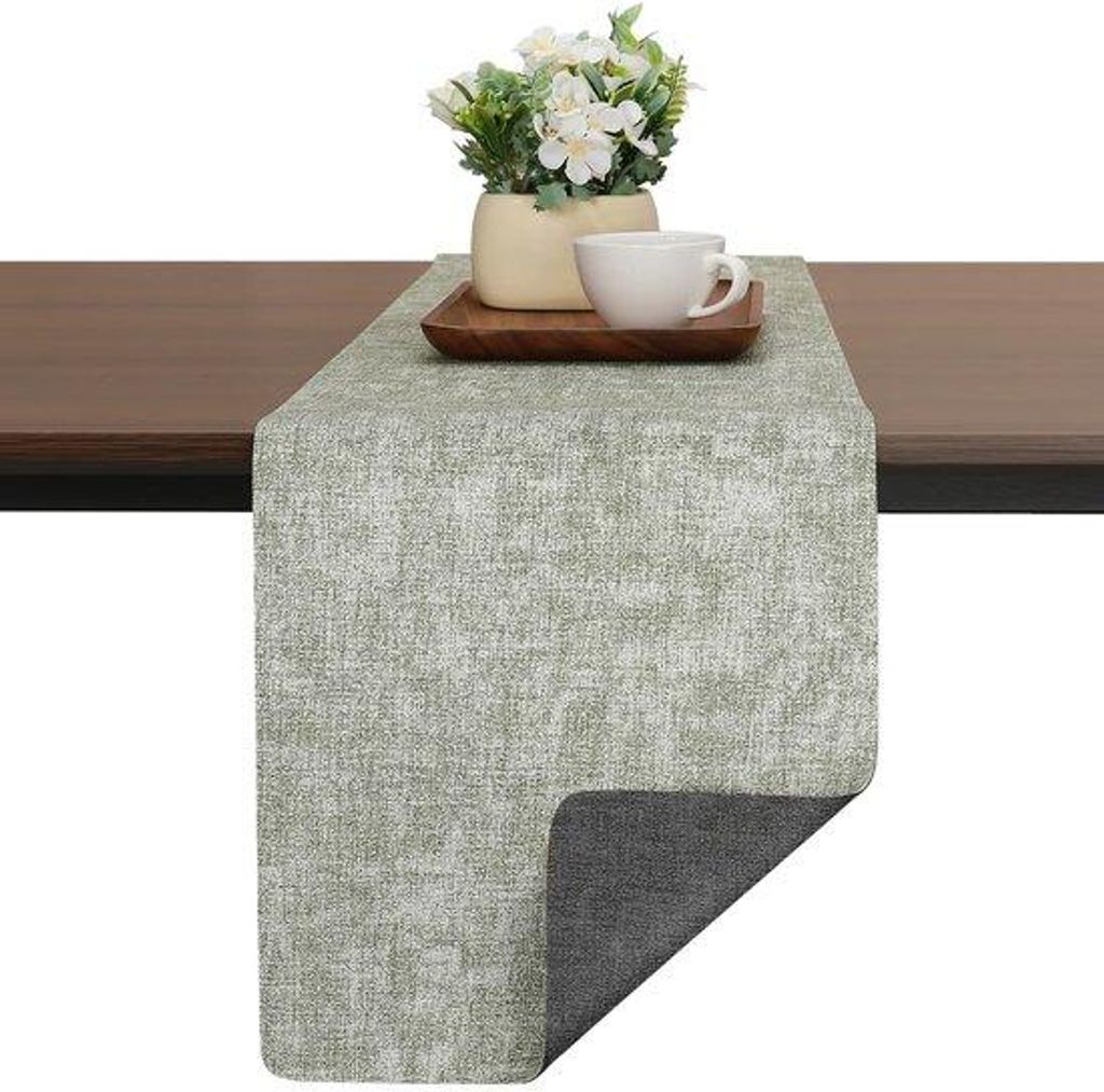 Gartentischdeckel aus Kunststoff, modern, doppelseitig, antislip, hitzefest, leicht zu reinigen, für Außen, für Festtisch, Party (grau-grün, 30...