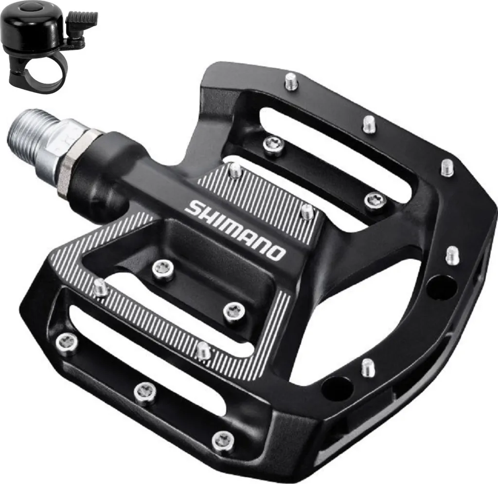 Pédales SHIMANO PD-GR500 Grip Réglable Noires et Sonnette pour Cycliste