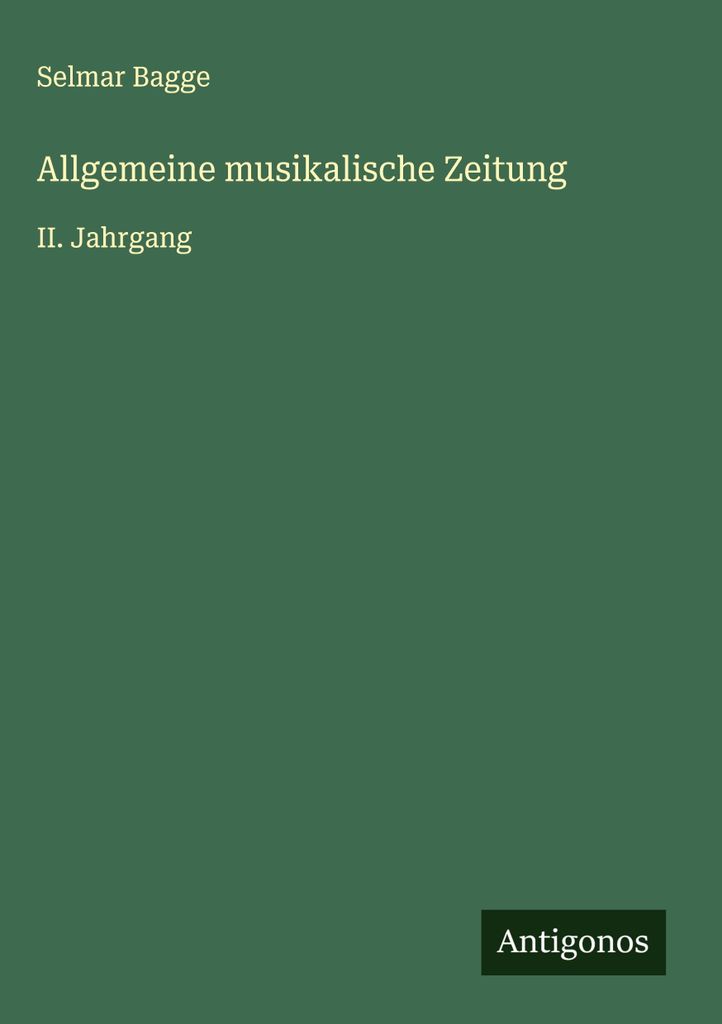 Allgemeine musikalische Zeitung